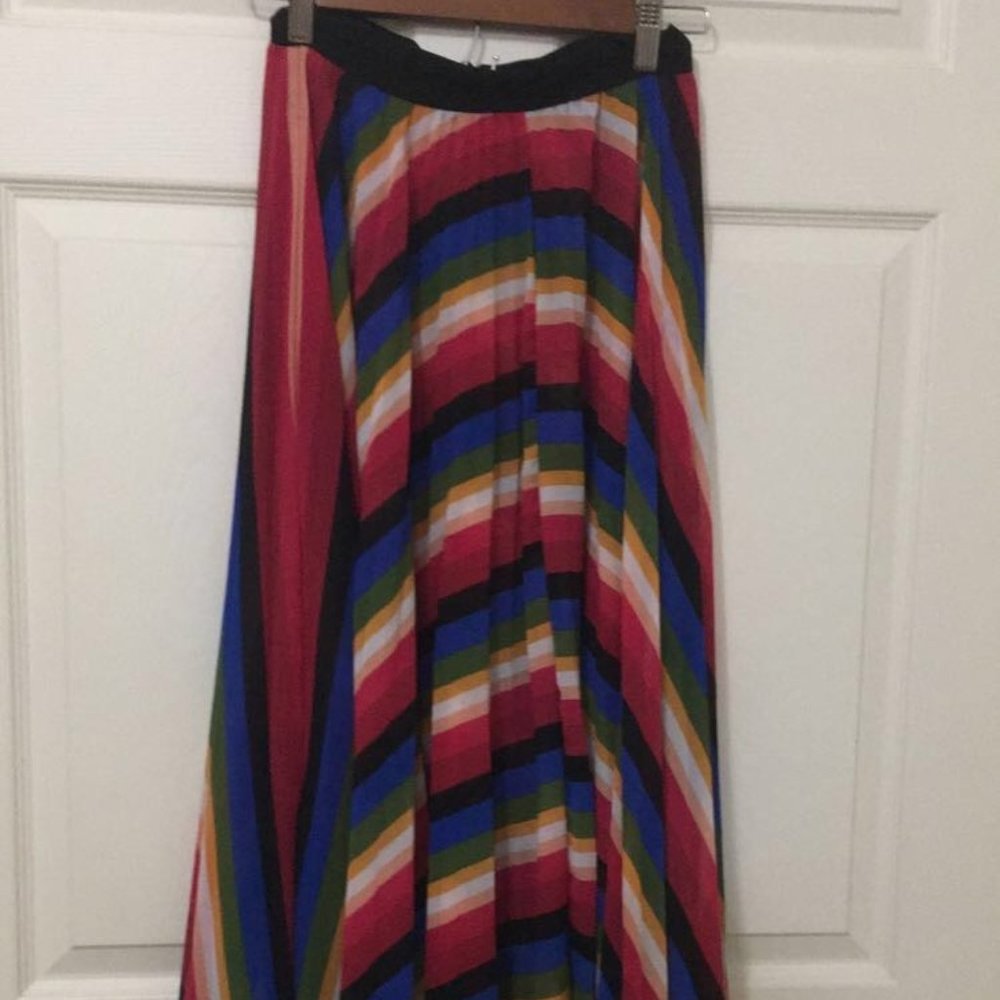 Colorful Striped Maxi Skirt